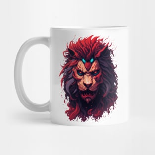 "Braveheart's Mane: Lion Head Artistry" Mug